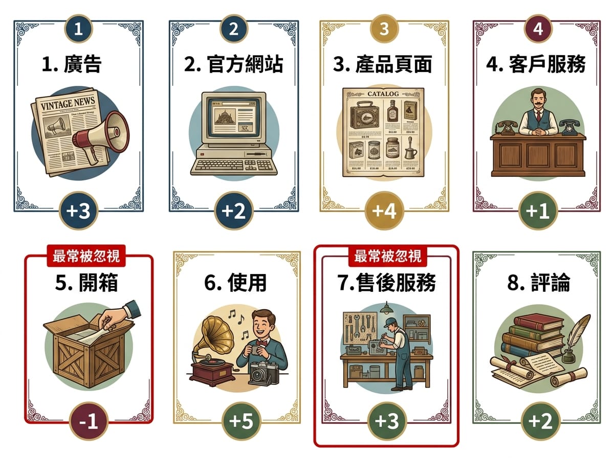 消費者旅程地圖:從廣告曝光到售後評論的八大品牌接觸點