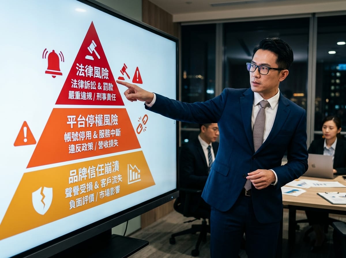 假評論三層風險警示:FTC法律罰款、平台封鎖、品牌信任崩潰