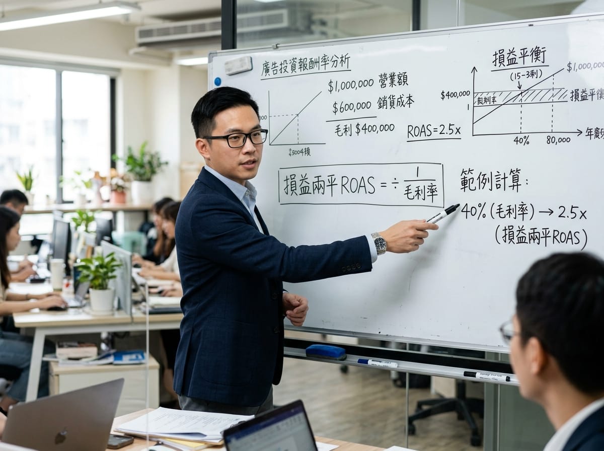 損益兩平 ROAS 計算公式教學示範