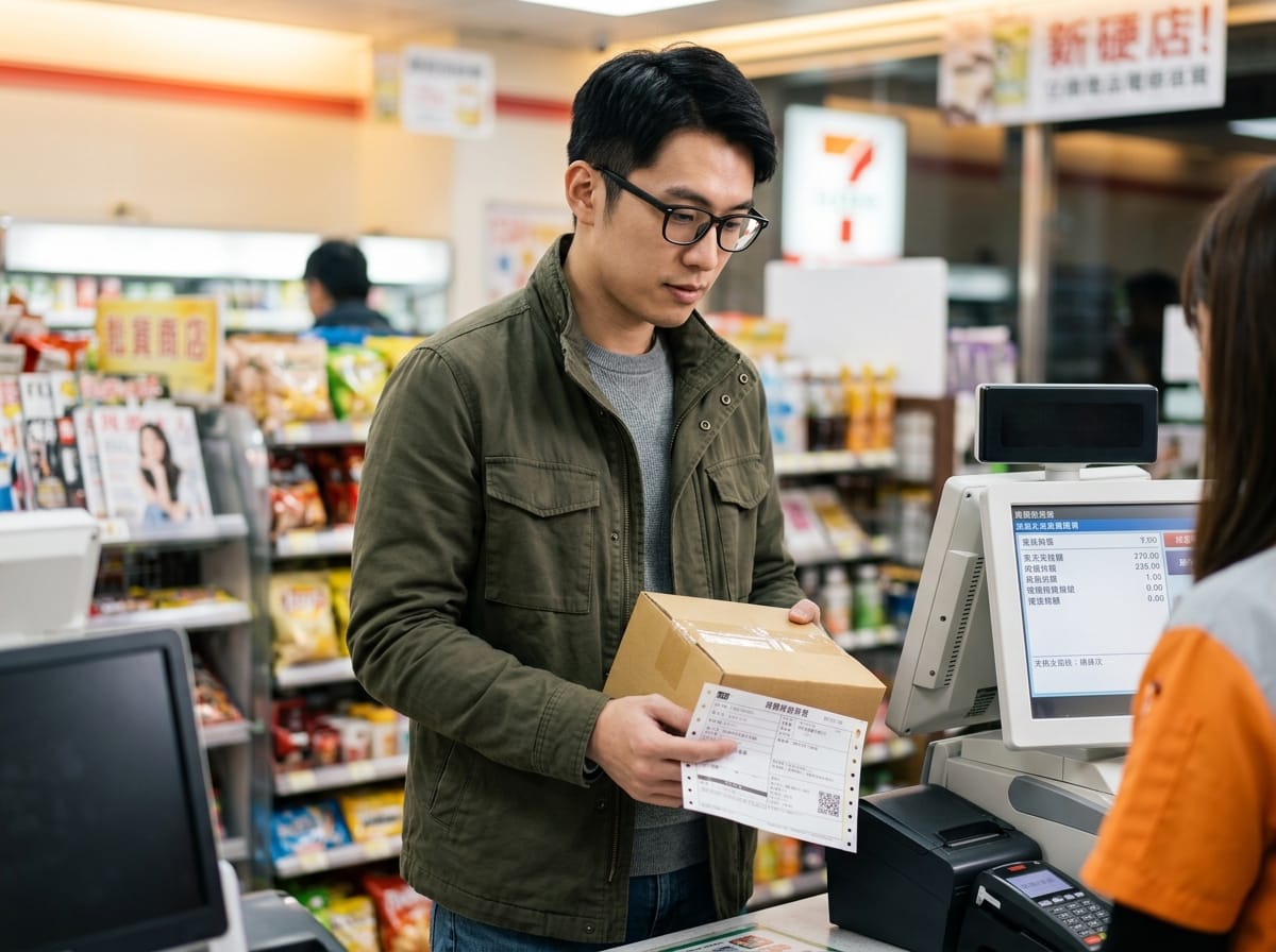 賣家在 7-ELEVEN 門市交寄賣貨便包裹的實拍照片