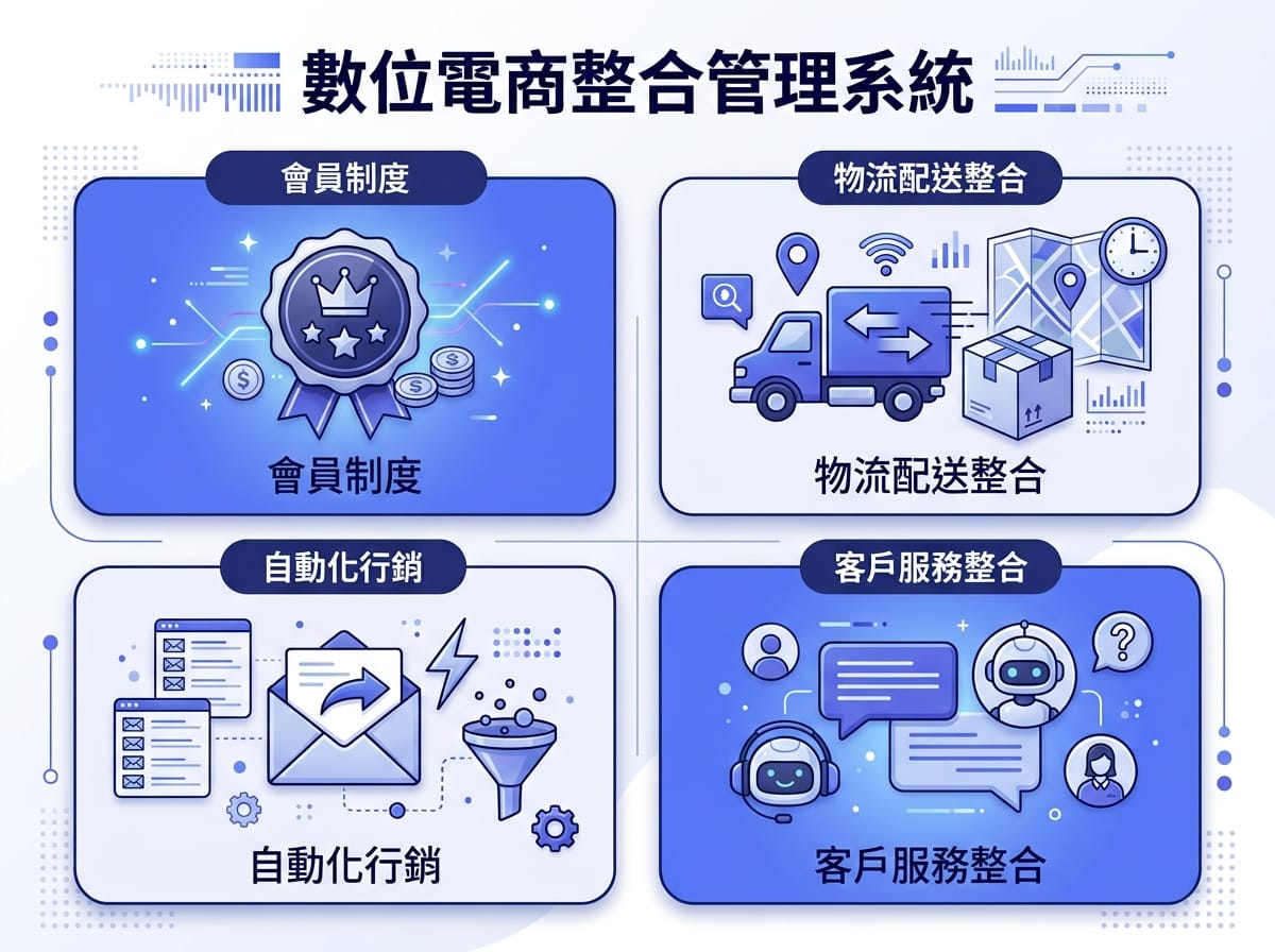 Shopify App 生態四大類別資訊圖表