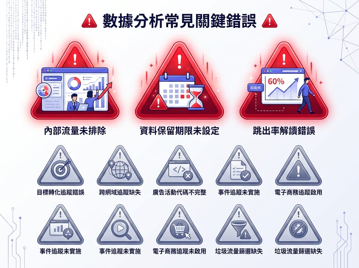 中小企業導入GA4常見九大誤區警示資訊圖表
