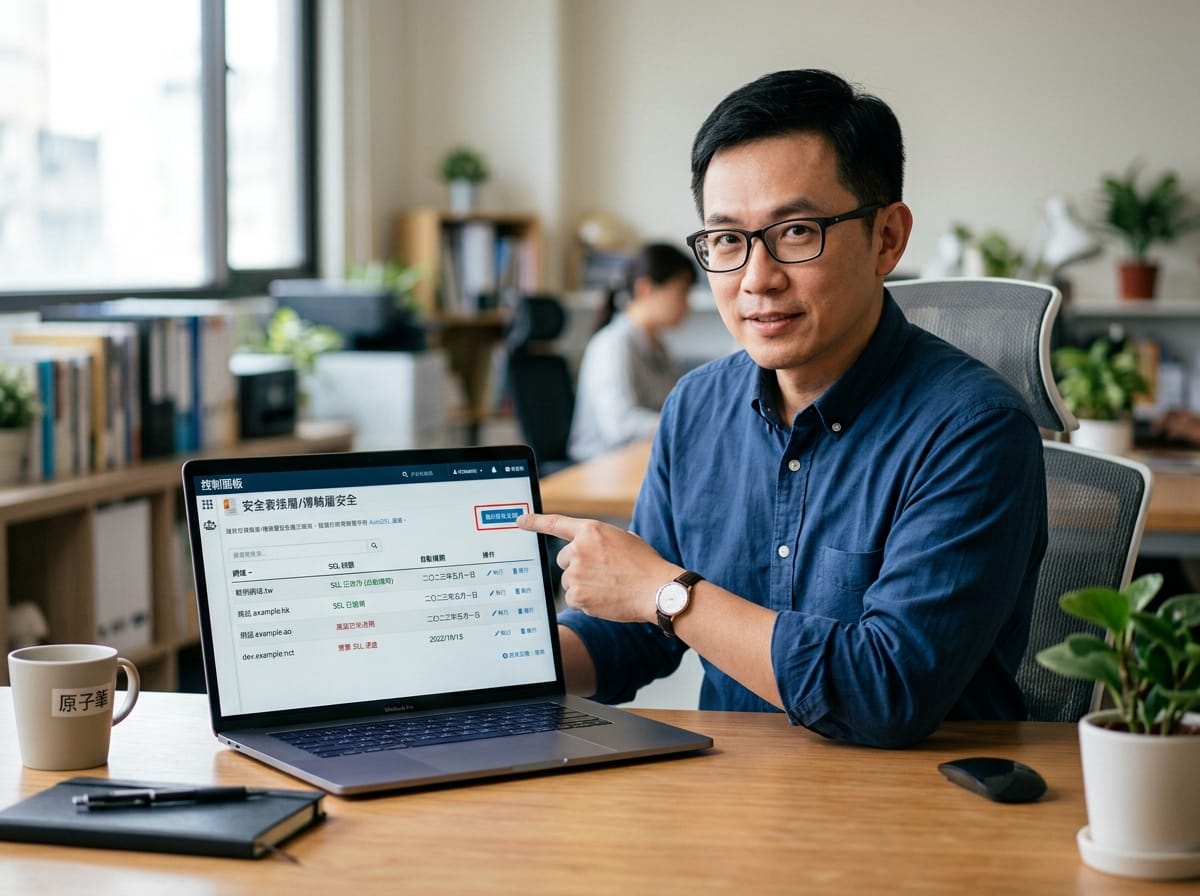 cPanel AutoSSL 憑證申請操作畫面