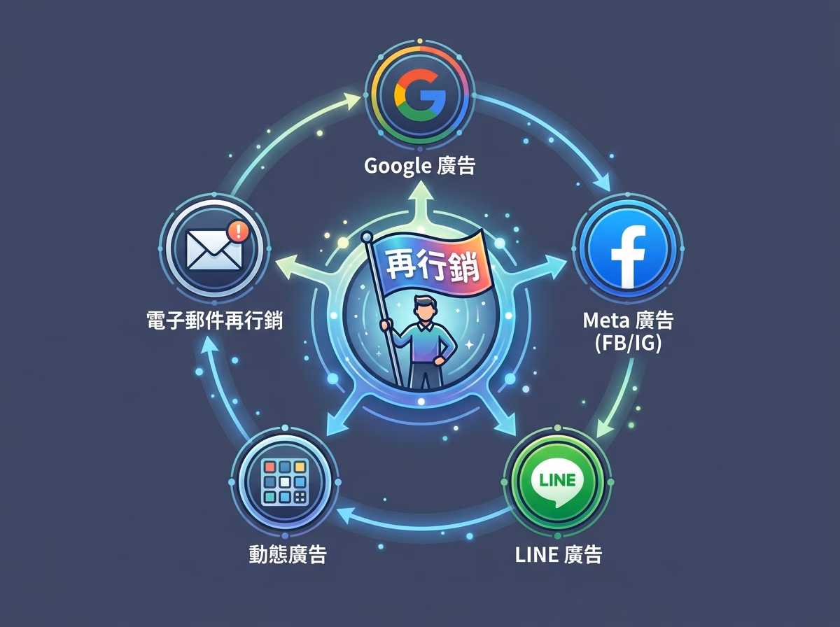 再行銷廣告五大通路全覽:Google GDN、Facebook、Instagram、LINE、電子郵件